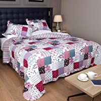 restmor Colcha Bouti Cubrecama Reversible - Disponible en Varios diseños Coloridos - Freya 230x250cm (Cama Doble)